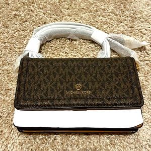 Michael Korda Jet Set Small Phone Crossbody Bag